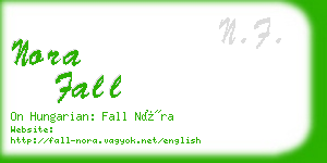 nora fall business card